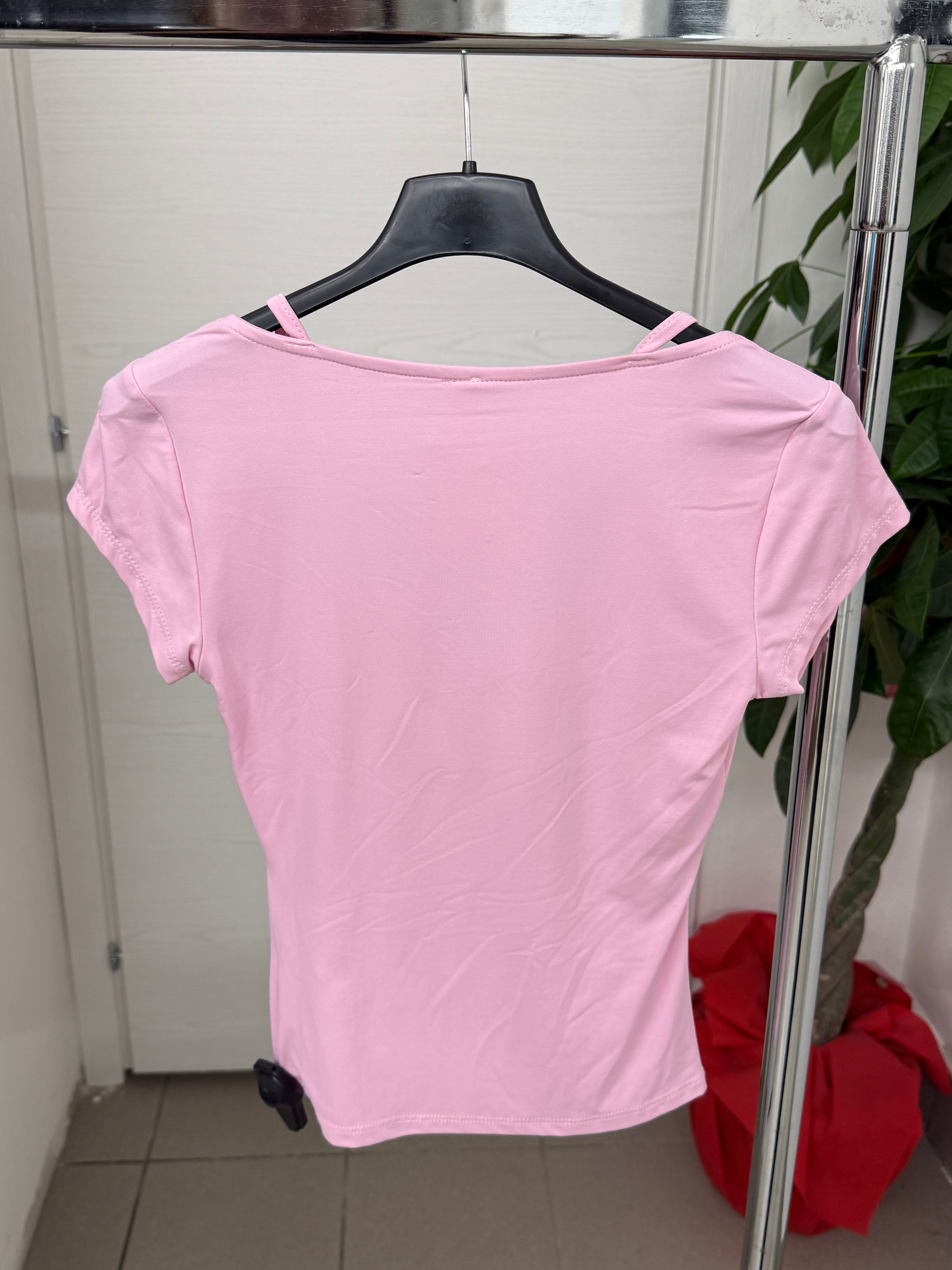Maglietta in lycra con intreccio FGD MODA