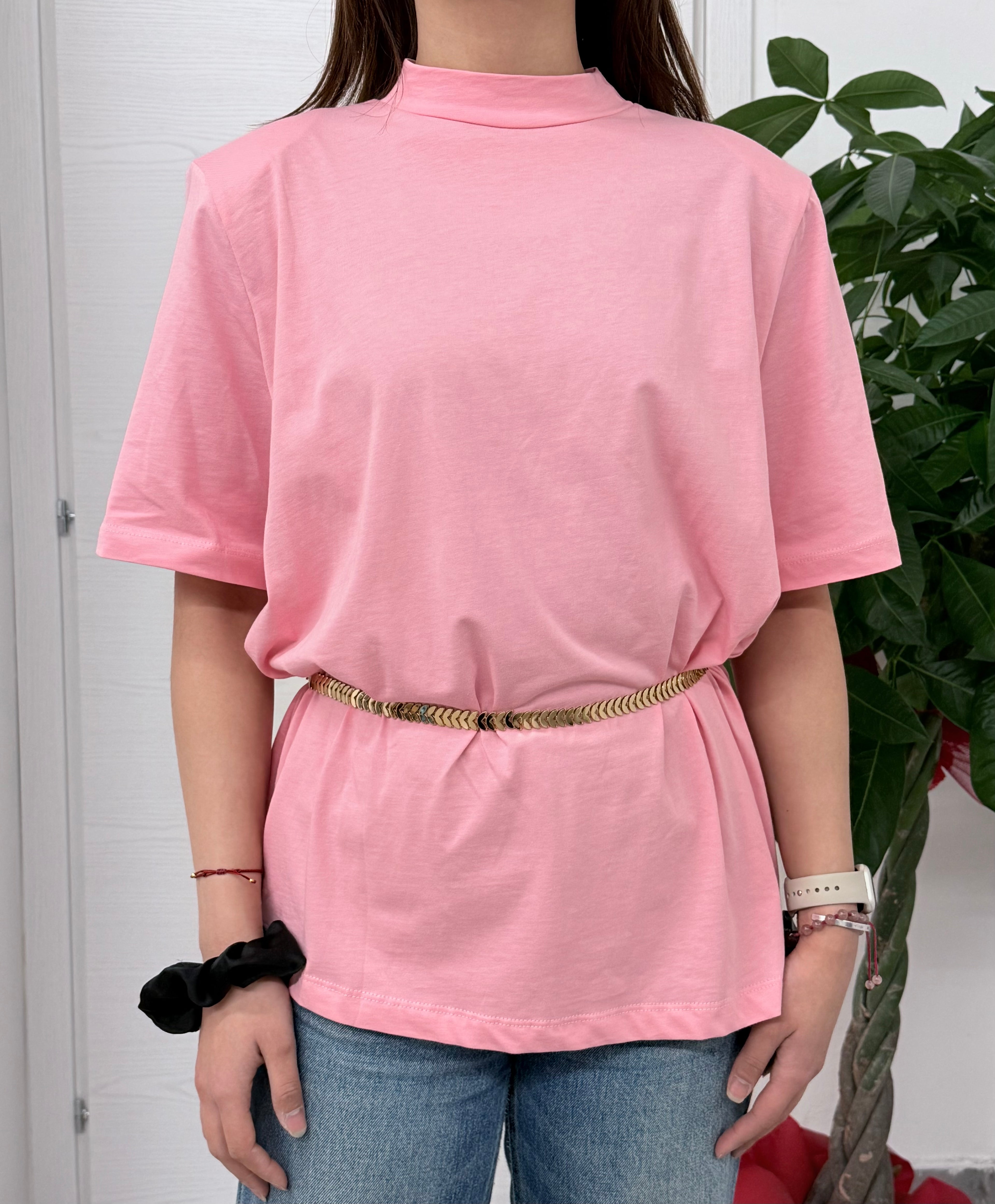 T-shirt over con spalle imbottite FGD MODA
