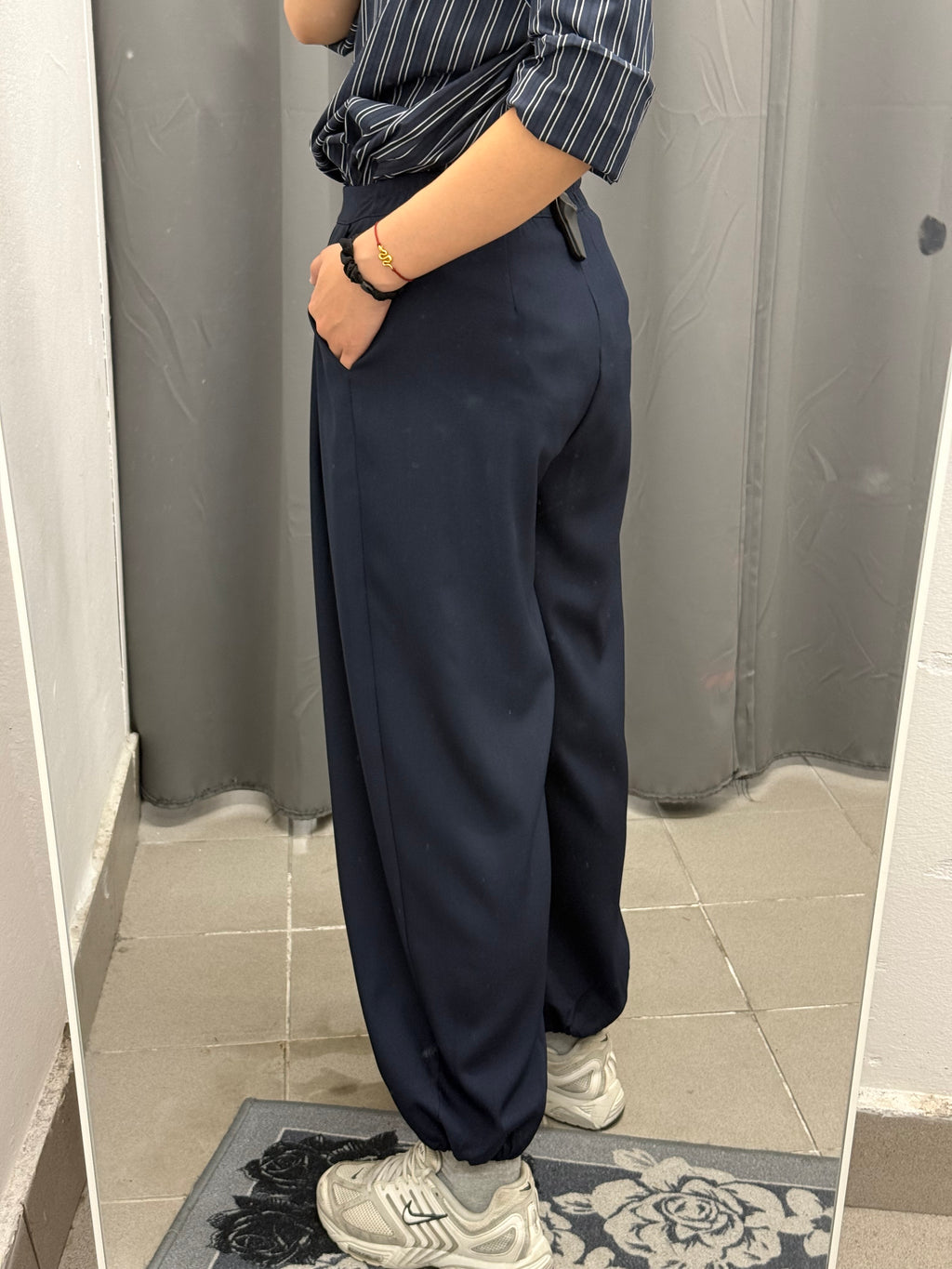 Pantaloni Balloon Con Polsini Con Pence FGD MODA