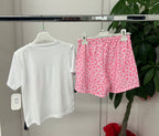 Set coordinato T-shirt e Pantaloncini leopardato FGD MODA