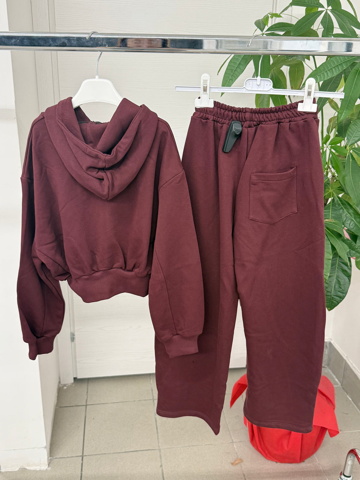 Set Coordinato Felpa Con Zip E Pantaloni Balloon JUST WEST FGD MODA