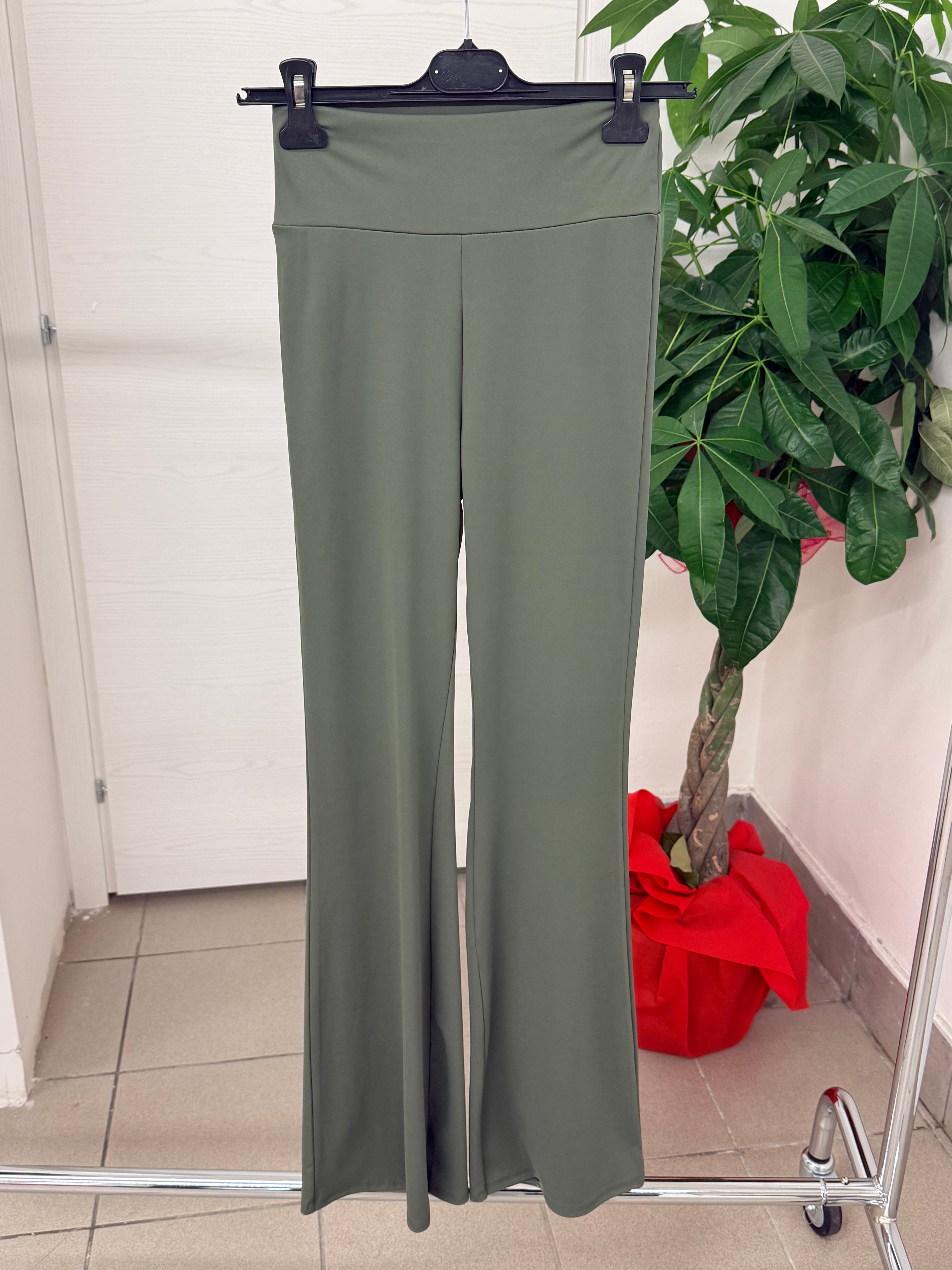 Leggings in lycra a campana con banda FGD MODA