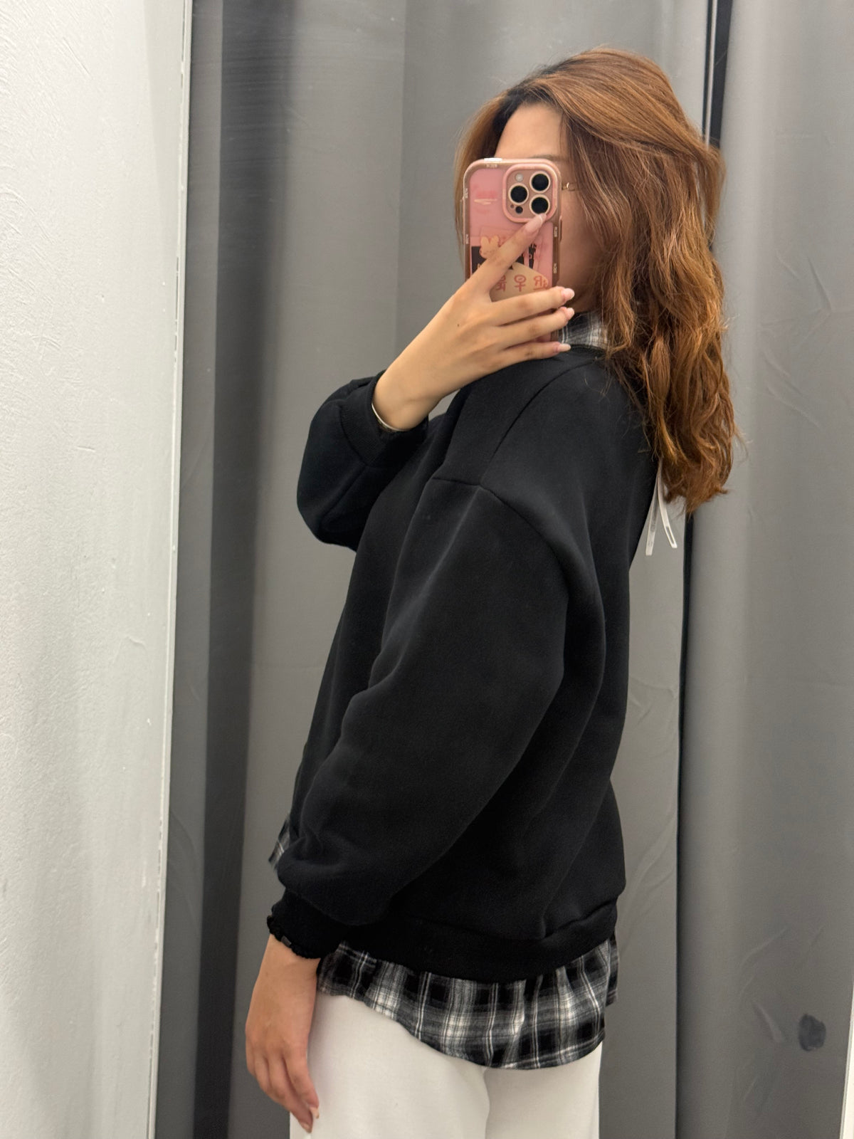 Felpa Misto Camicia Scozzese Felpata FGD MODA