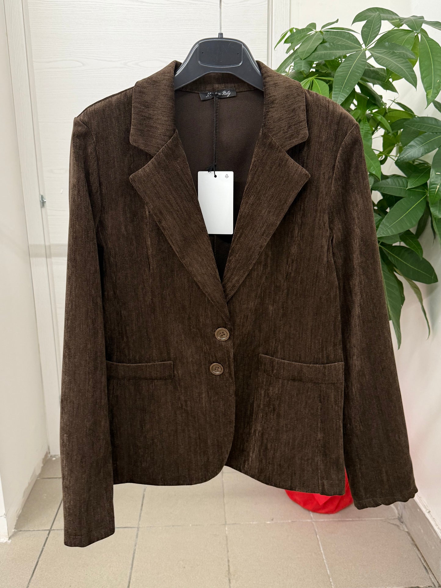 Giacca Blazer effetto velluto FGD MODA