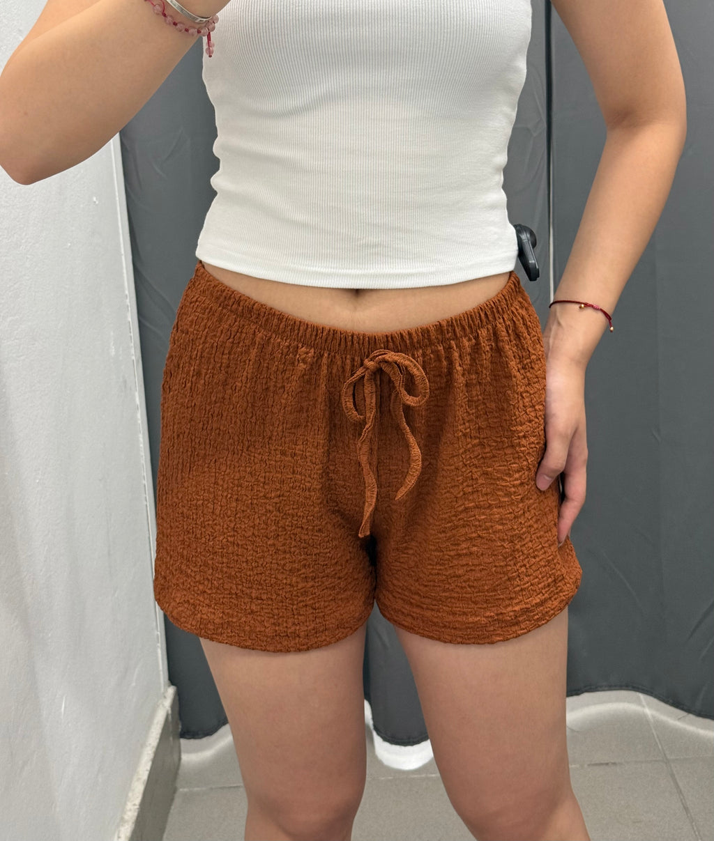 Pantaloncini Effetto Gofrato FGD MODA