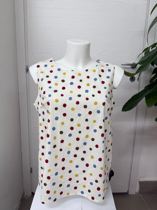 Canotta a pois multicolore FGD MODA