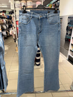 Jeans a campana con tasche brillantinata leopardata FGD MODA