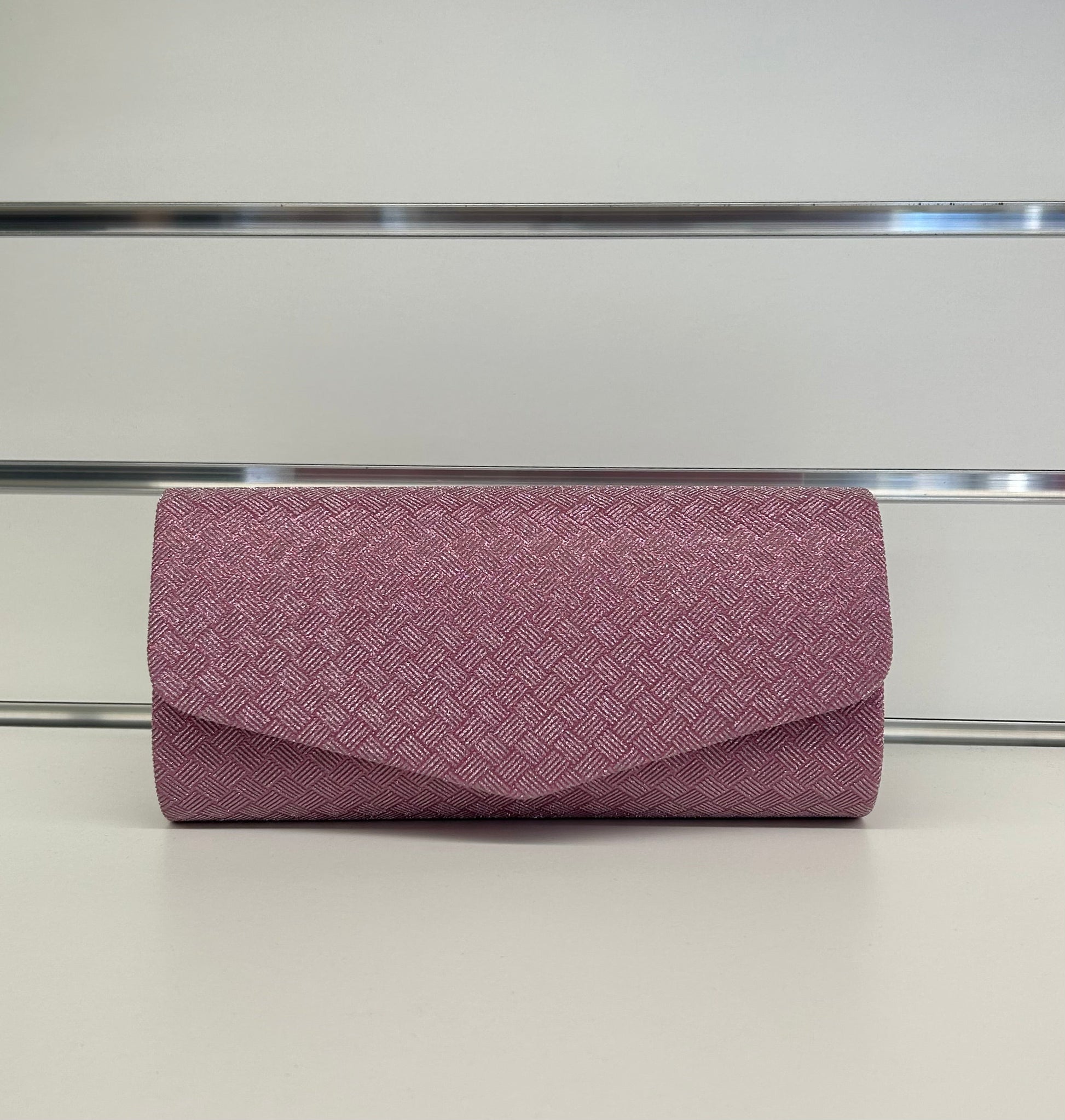 Pochette brillantanata con chiusura a bottone e tracolla FGD MODA