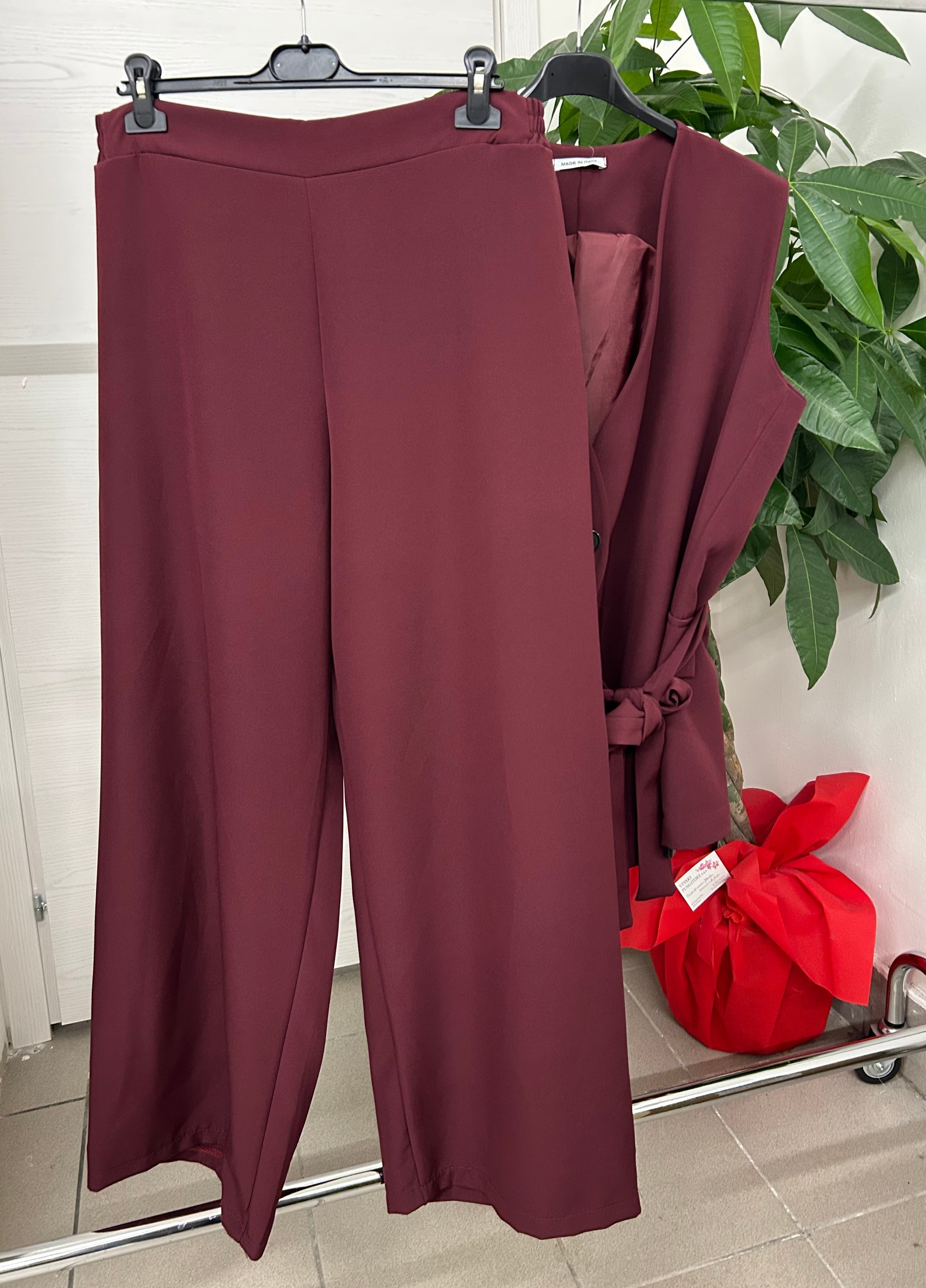 Set coordinato Gilet e Pantaloni per taglia curvy FGD MODA