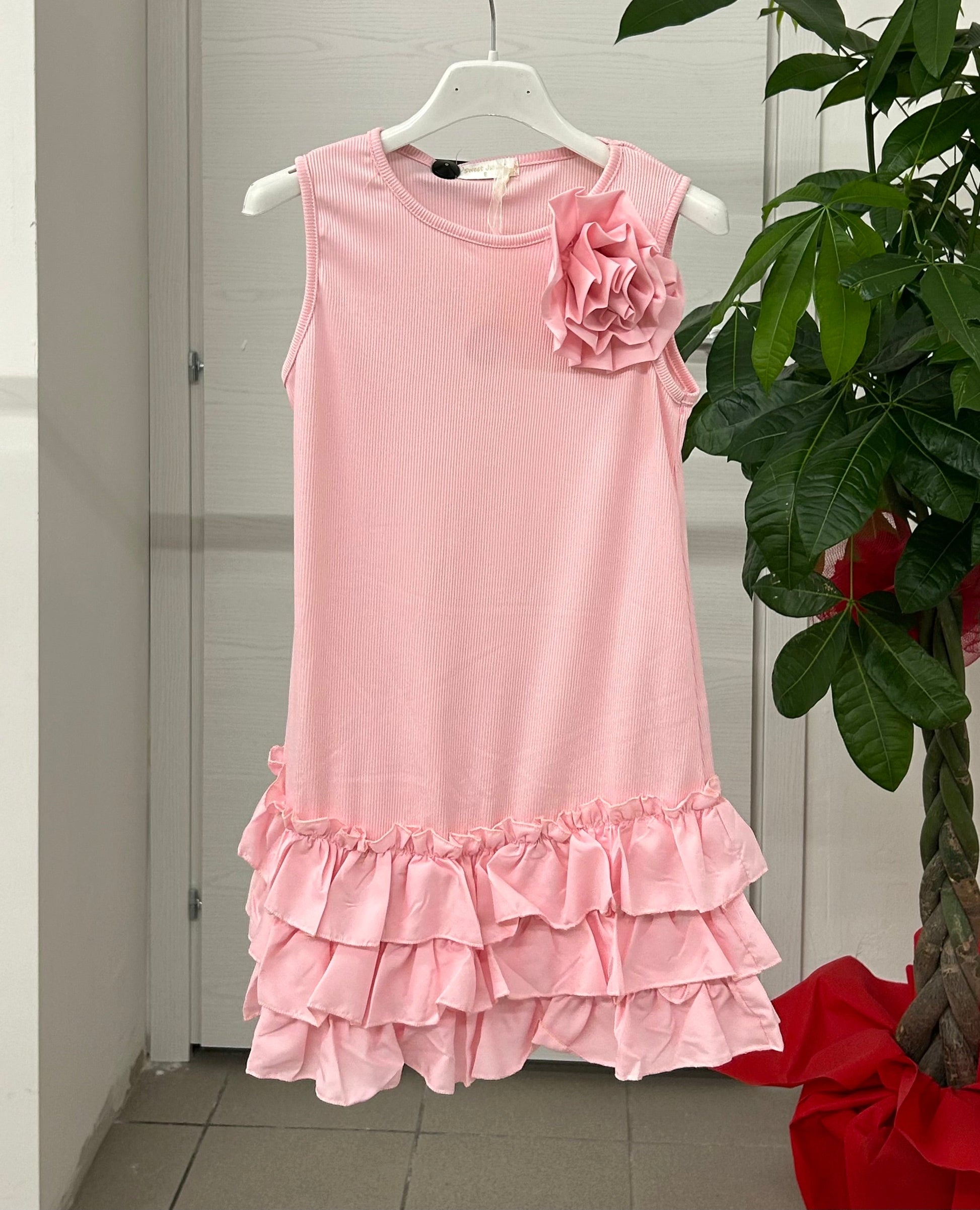 Abito corto con fiore FGD MODA