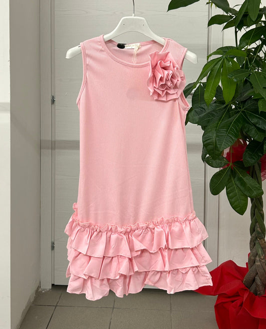 Abito corto con fiore FGD MODA