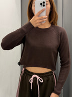 Maglione Crop Con Mini Paillettes FGD MODA