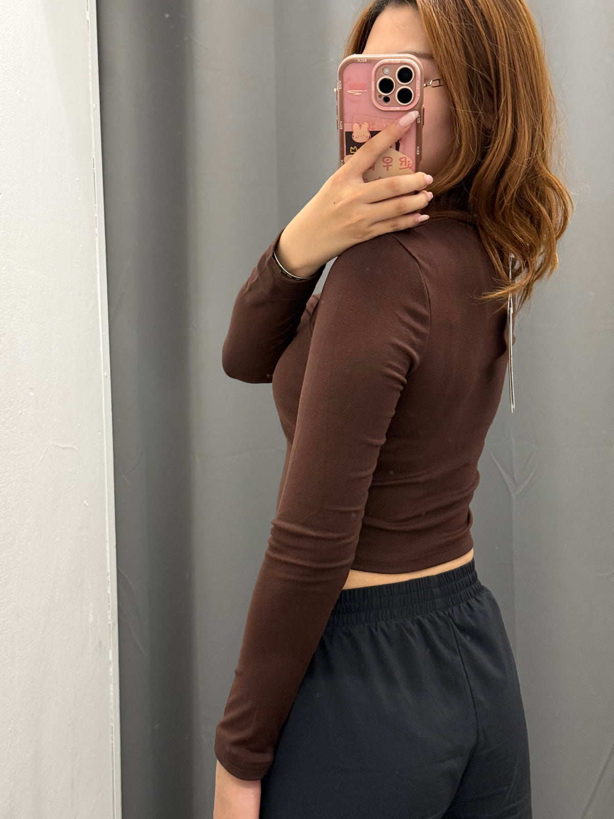 Maglietta Basic Crop A Maniche Lunghe FGD MODA