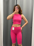 Set coordinato sportivo Top e Leggings a costine FGD MODA