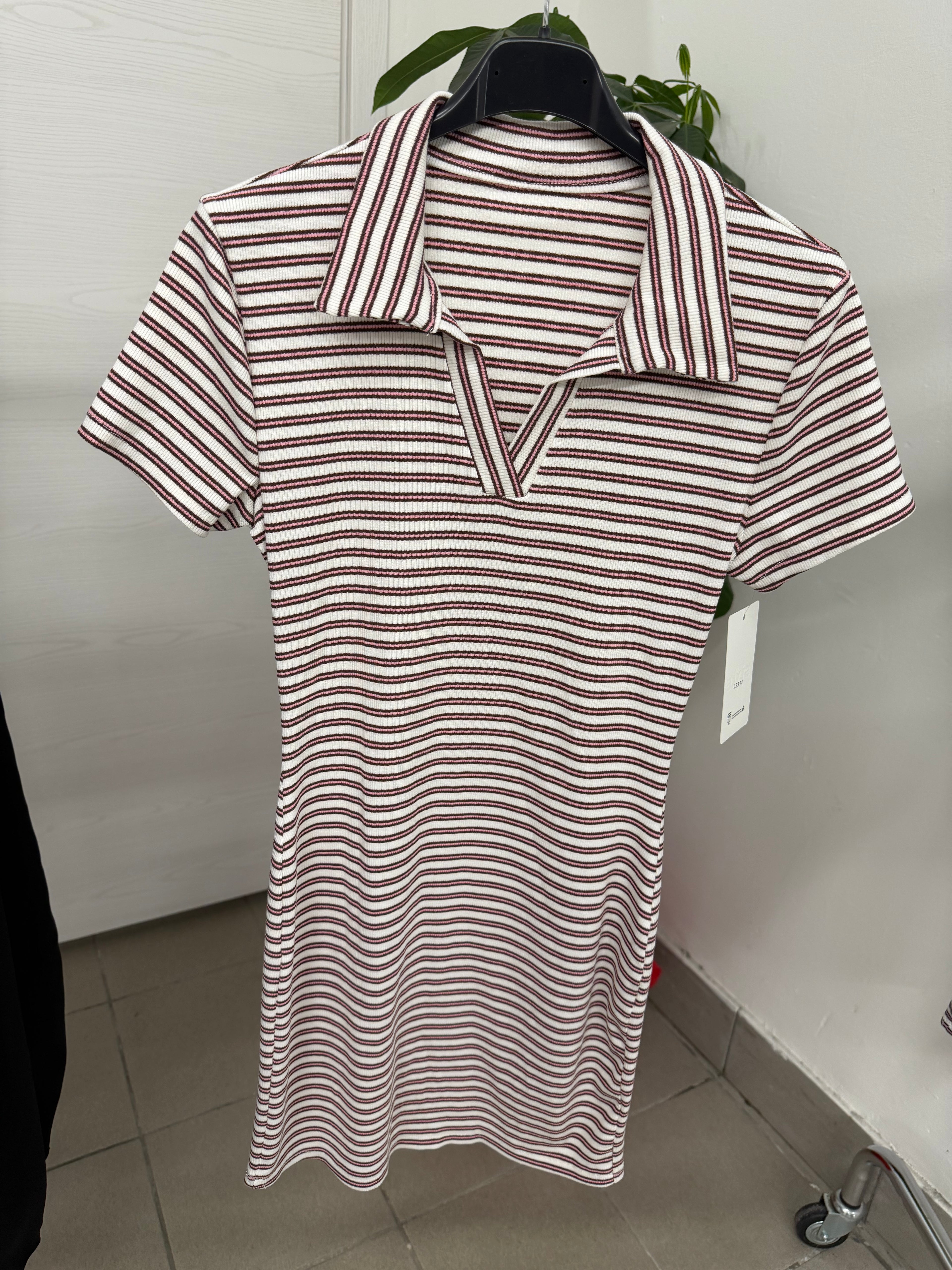 Abito polo a righe FGD MODA