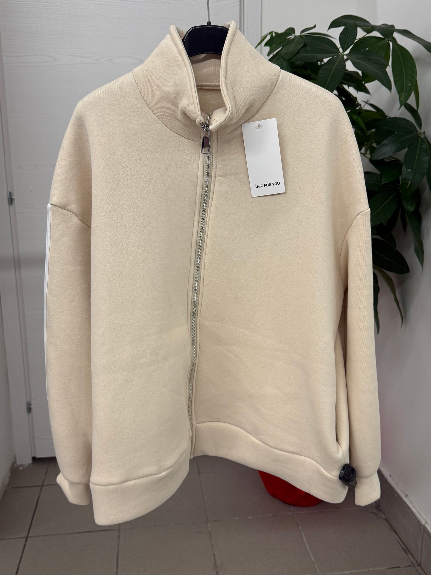 Giacca imbottita con strisce laterali con tasche FGD MODA