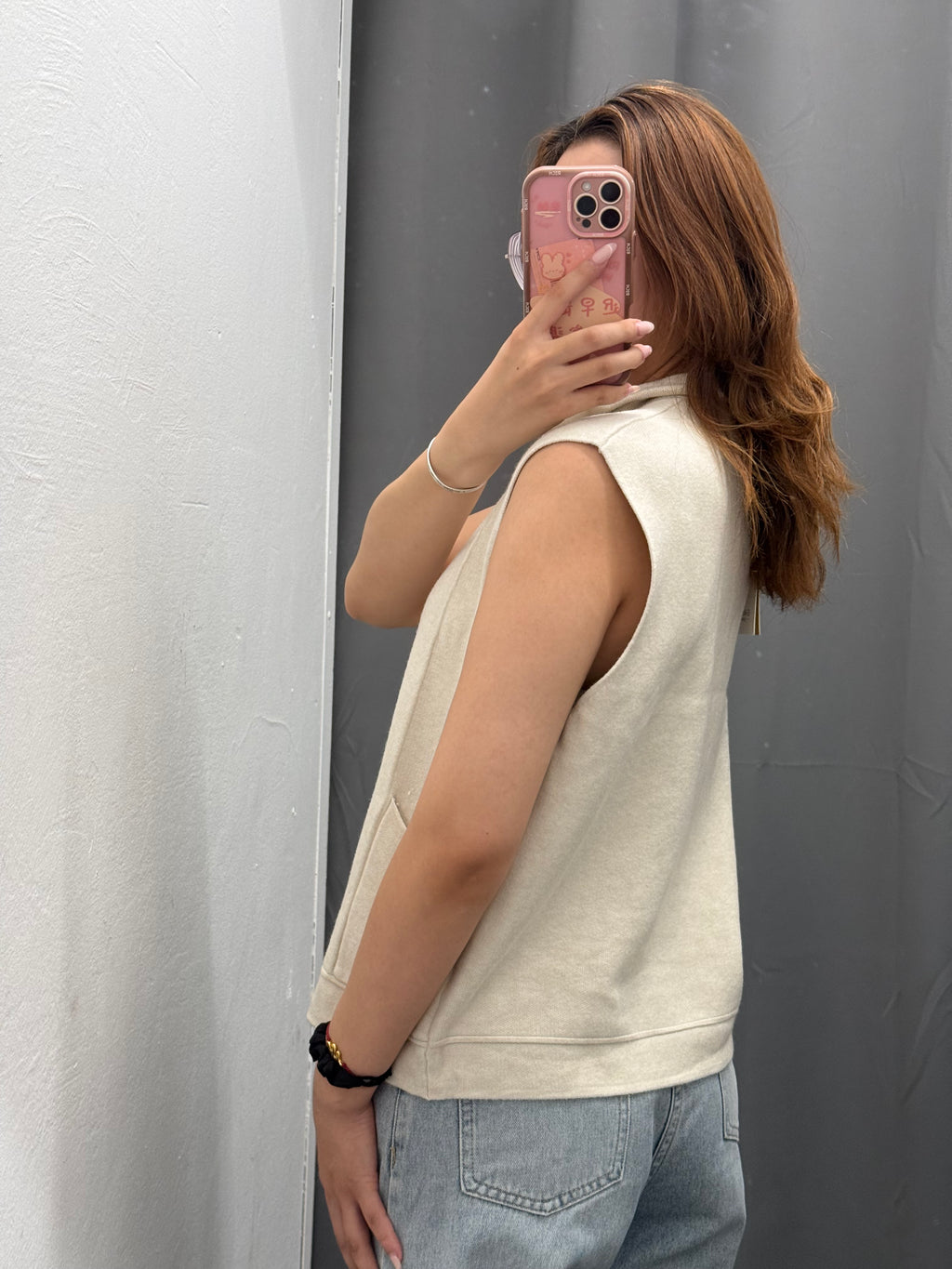 Gilet In Maglia Over Fit Con Zip Con Tasche FGD MODA