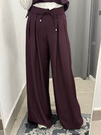 Set Coordinato Gilet A Portafoglio Con Spilla E Pantaloni A Gamba Larga FGD MODA