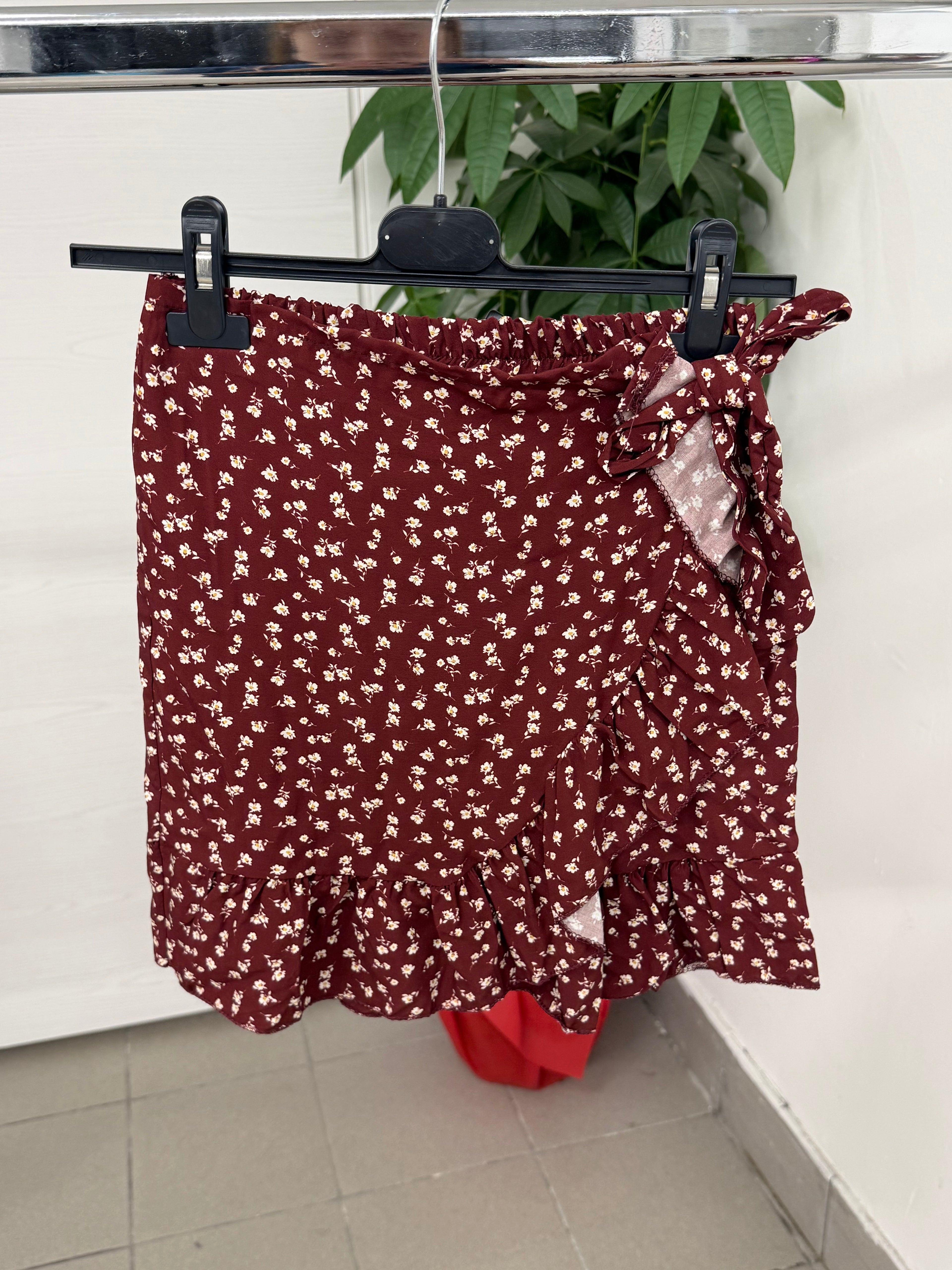 Gonna a Portafoglio 100% Viscosa con Stampe Fiorate FGD MODA