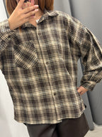 Camicia Over Fit Scozzese Con Taschino FGD MODA