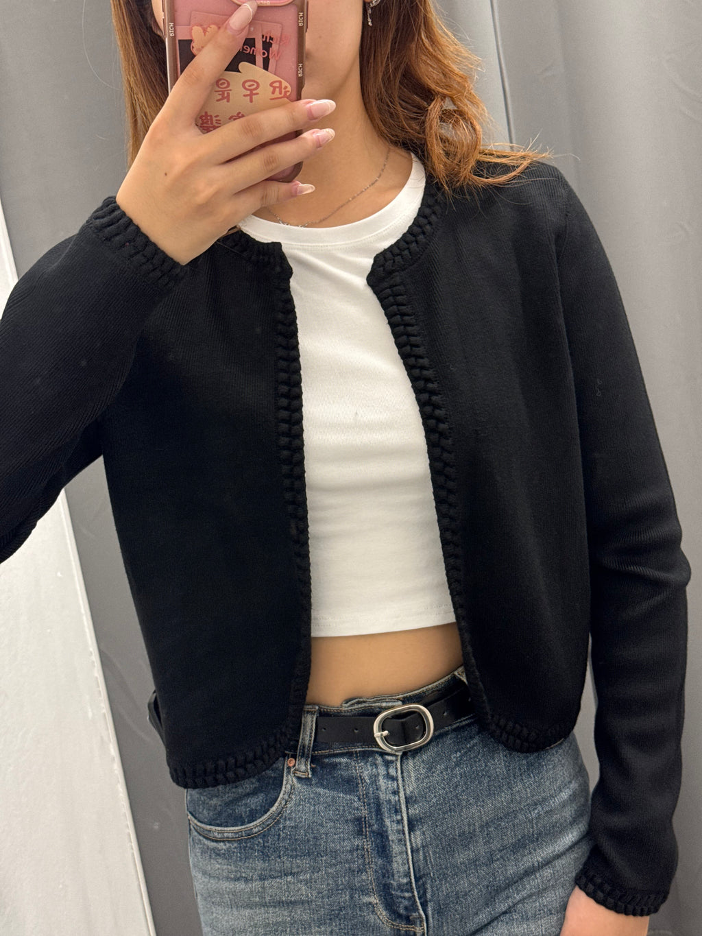 Cardigan Con Inteccio Sul Bordo FGD MODA