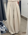 Pantaloni balloon a righe con pence FGD MODA