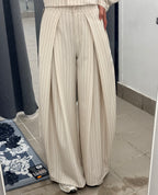 Pantaloni balloon a righe con pence FGD MODA