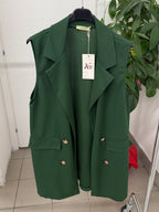Gilet lungo tinta unita FGD MODA