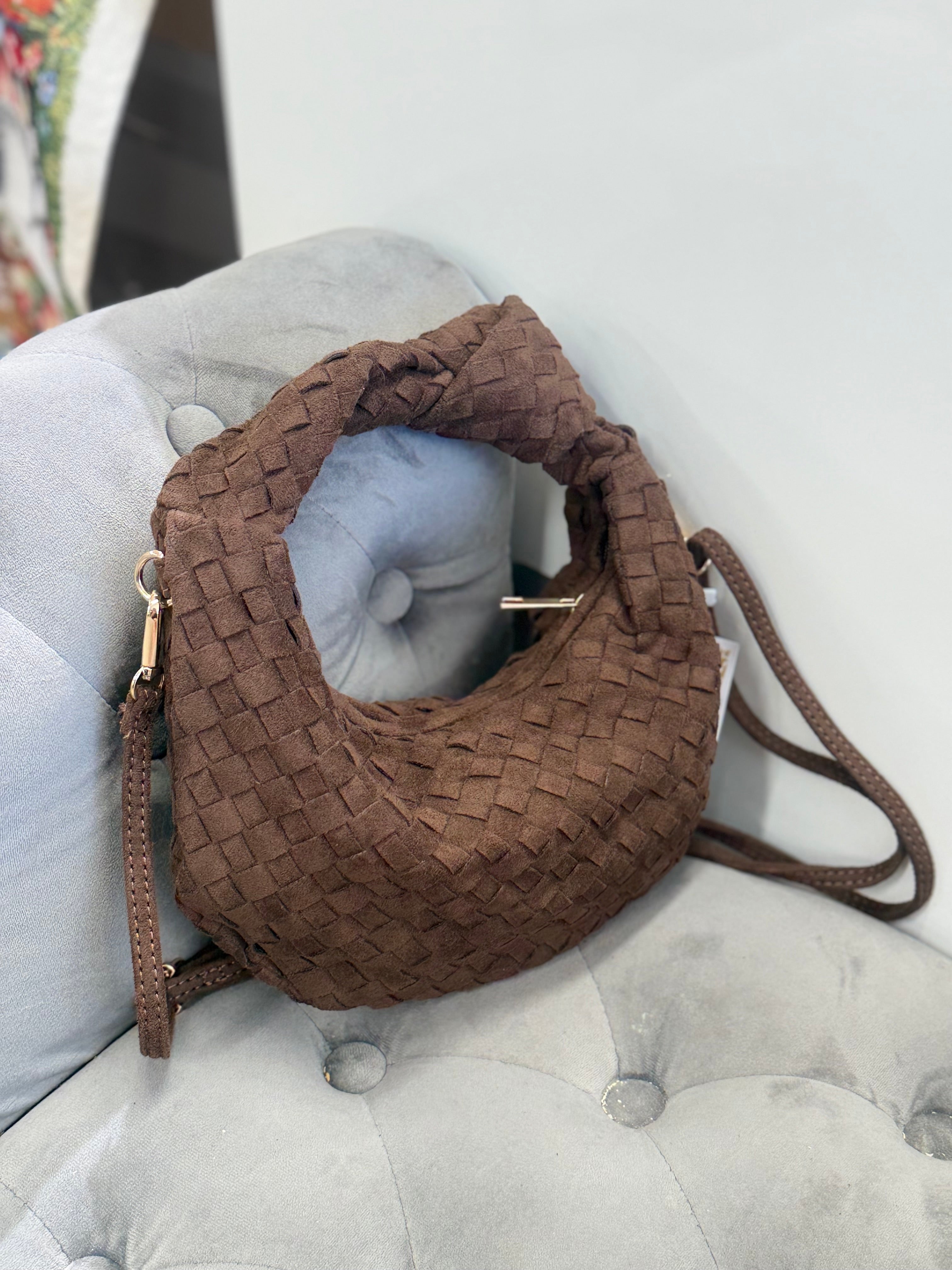 Borsa Mini In Camoscio Con Intreccio FGD MODA