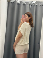 Set coordinato forato Maglietta e Pantaloncini FGD MODA