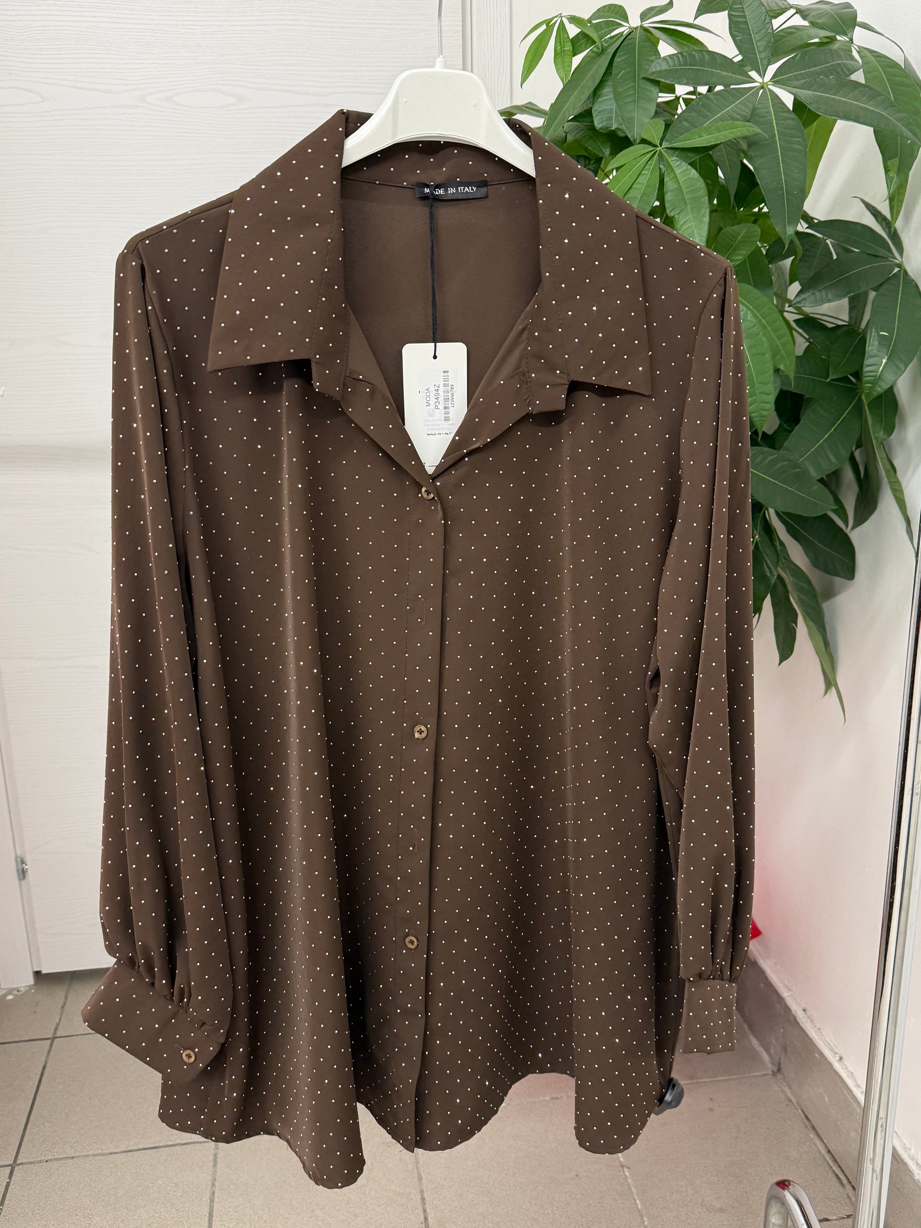 Camicia con brillantini per taglie curvy FGD MODA