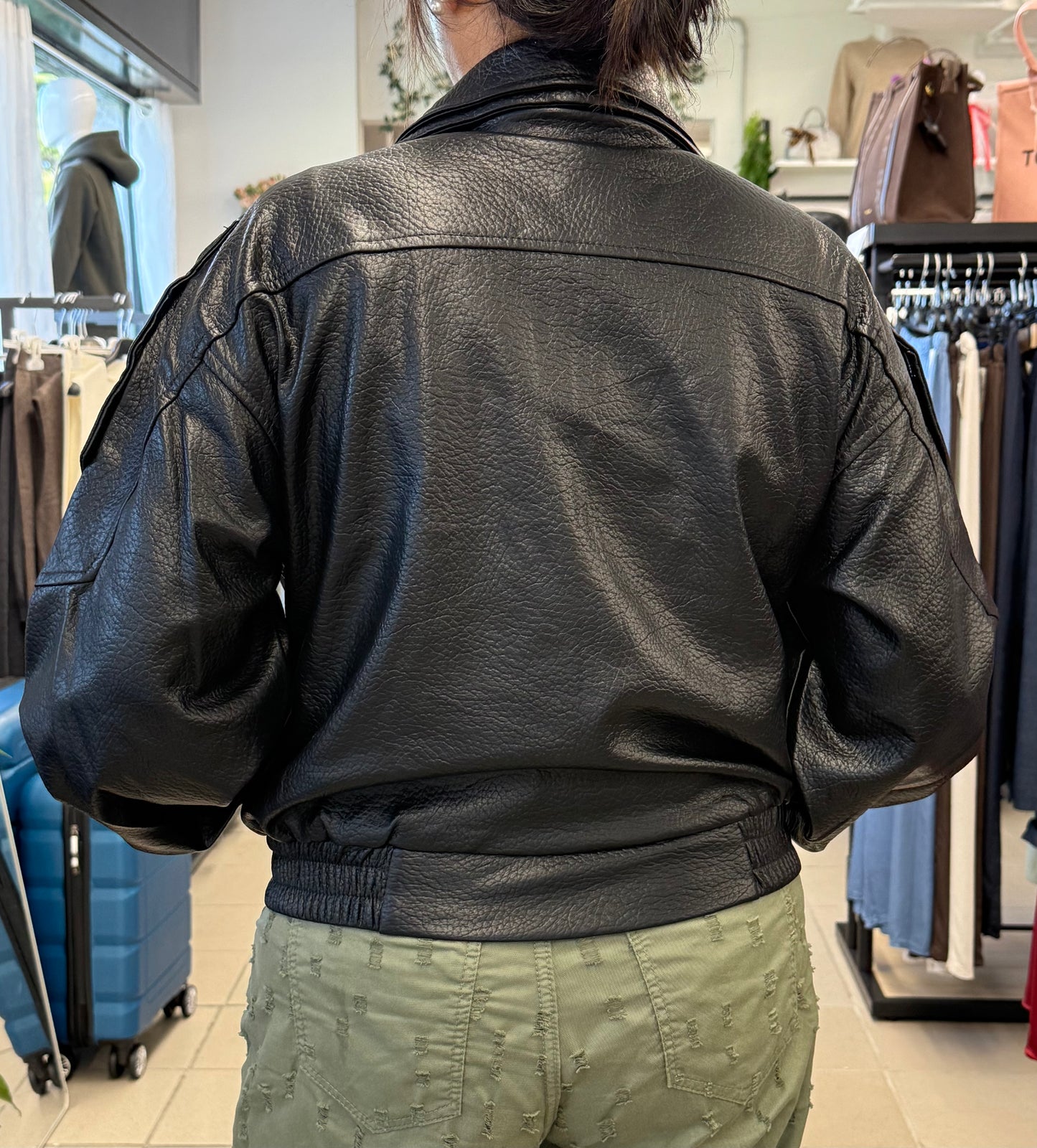 Giacca bomber in pelle FGD MODA