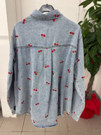 Giacca denim Cherry con taschino