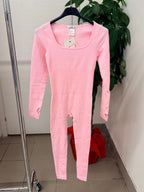 Jumpsuit a costine con manicotto FGD MODA