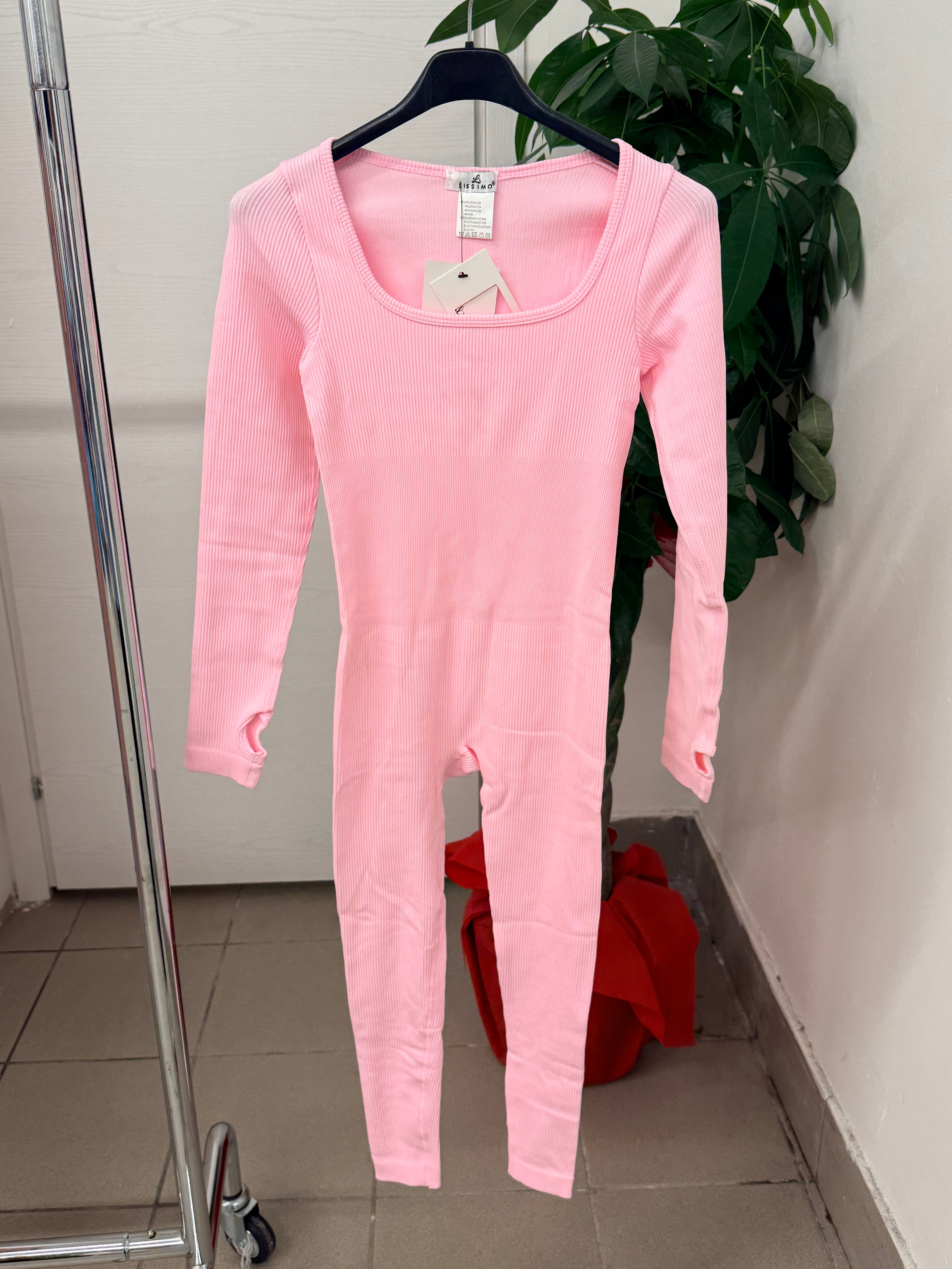 Jumpsuit a costine con manicotto FGD MODA