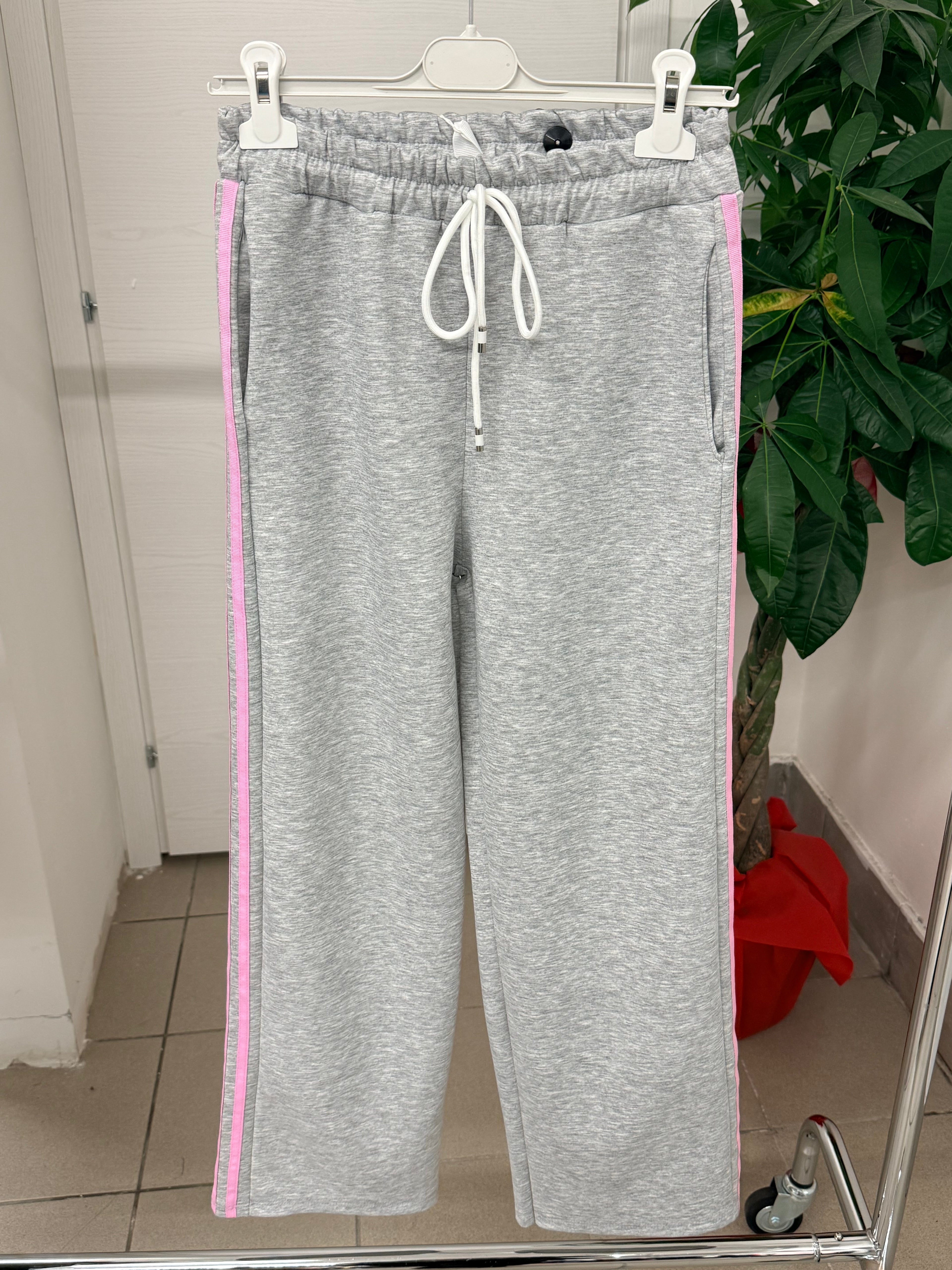 Pantaloni tuta a palazzo con strisce laterali FGD MODA