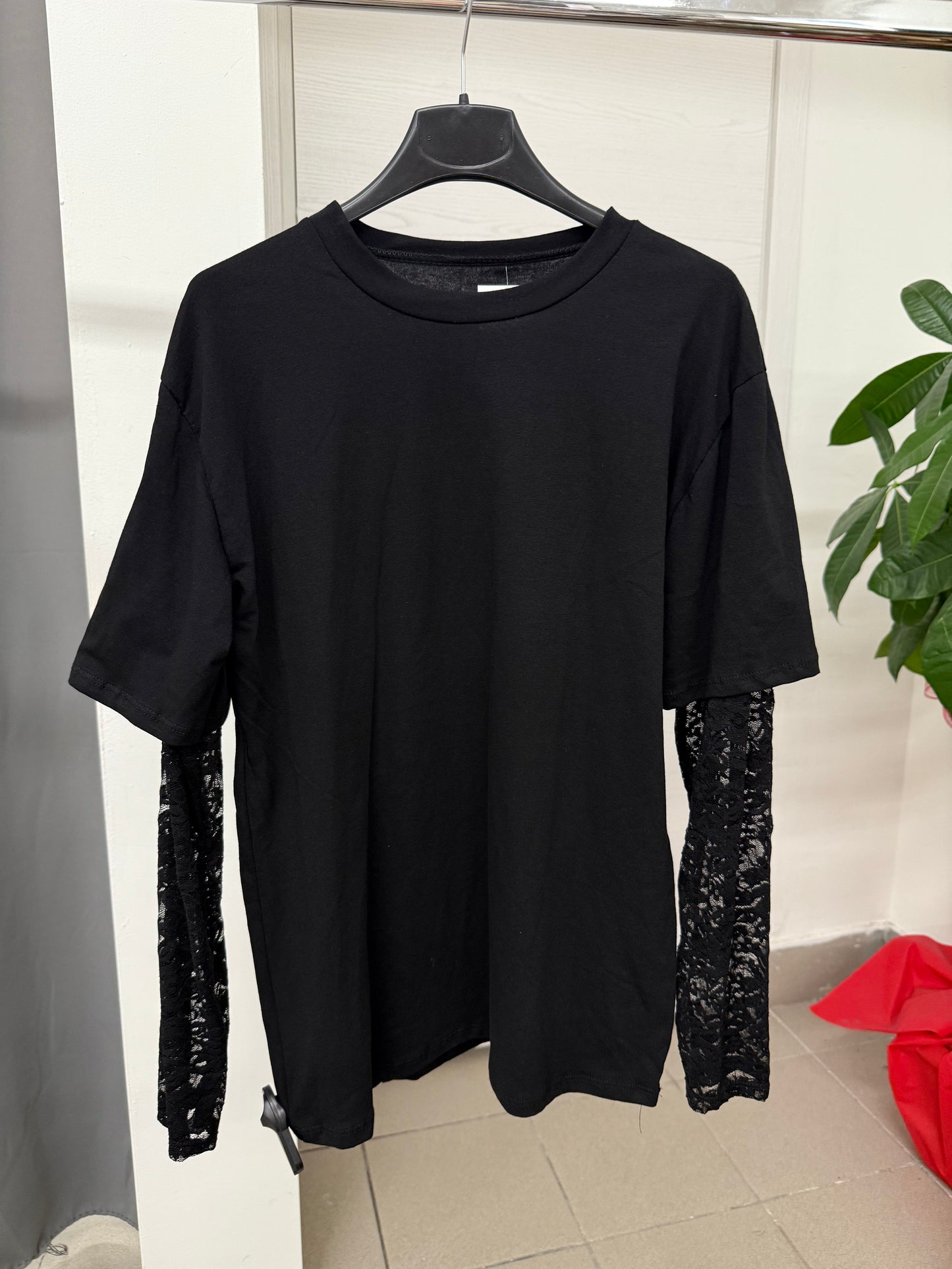 Maglietta con maniche lunghe in pizzo FGD MODA