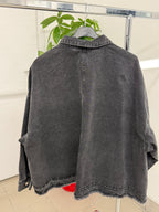 Giacca denim con tasche brillantinate taglia curvy