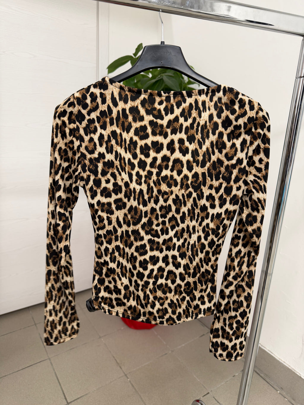 Maglietta leopardata scollo quadrato FGD MODA