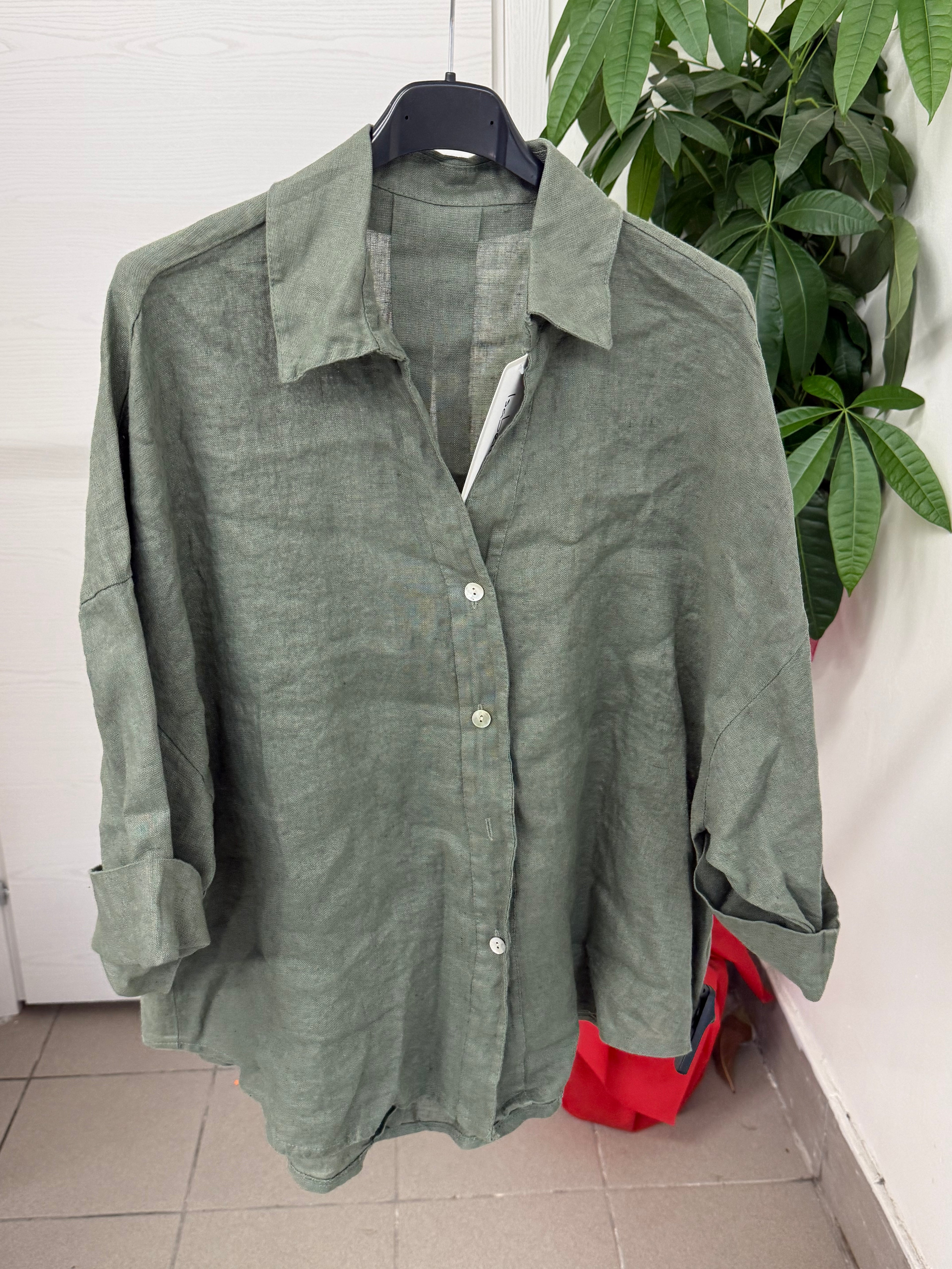 Camicia 100% Lino Manica 3/4 FGD MODA