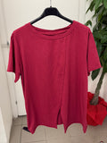 T-shirt in cotone con spacco FGD MODA