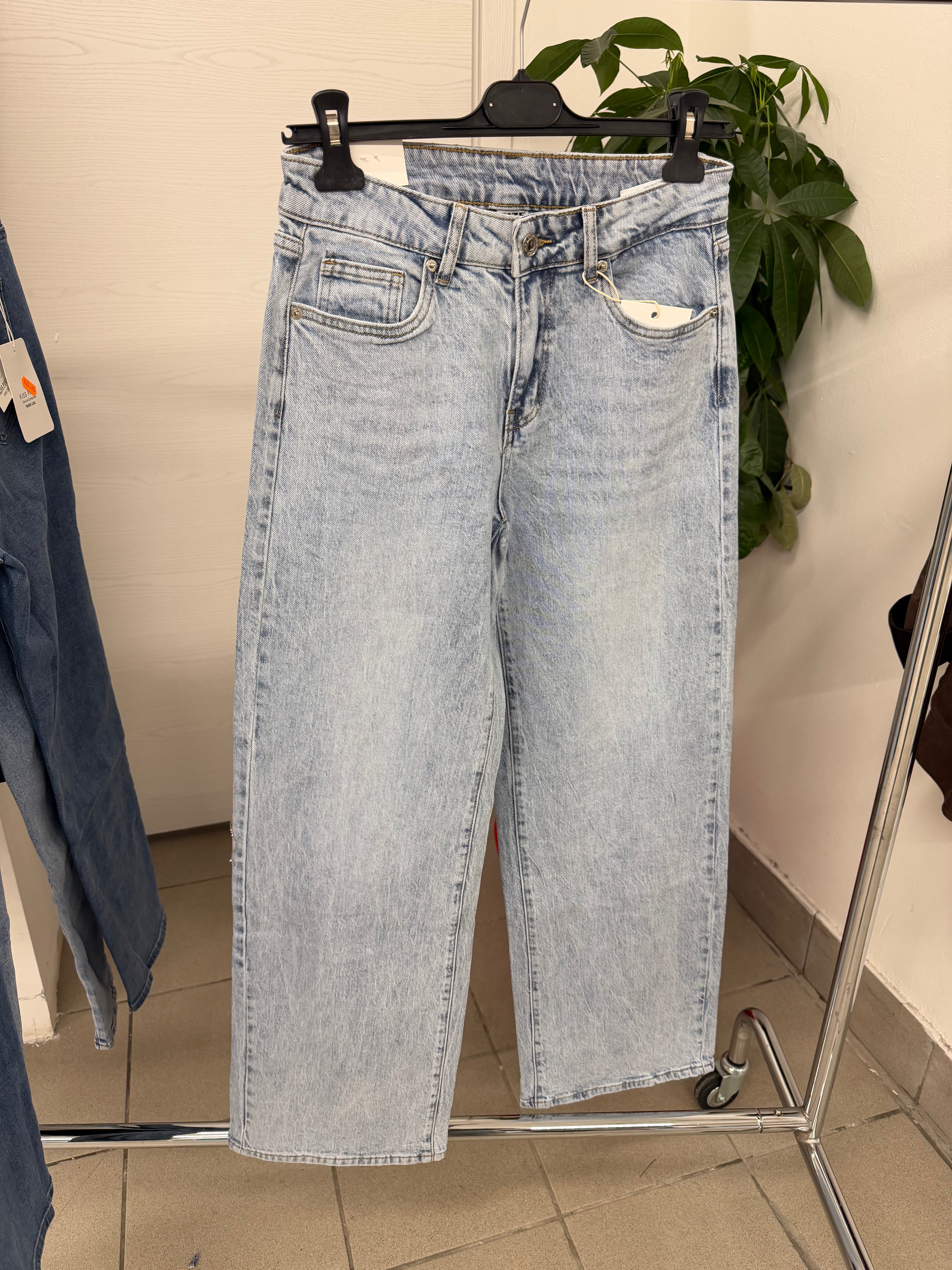 Jeans con stella wide leg FGD MODA