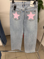 Jeans con stella wide leg FGD MODA