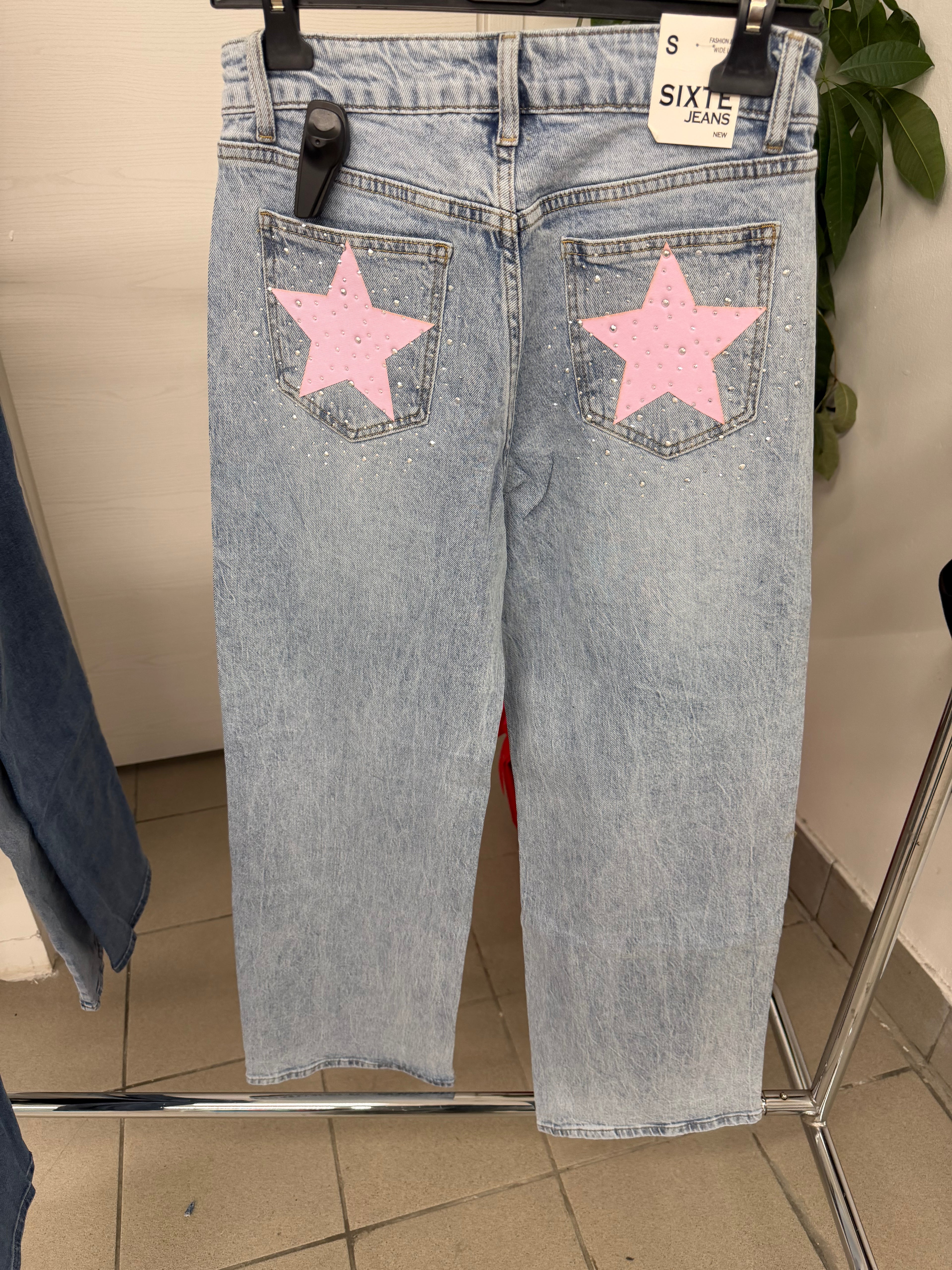 Jeans con stella wide leg FGD MODA