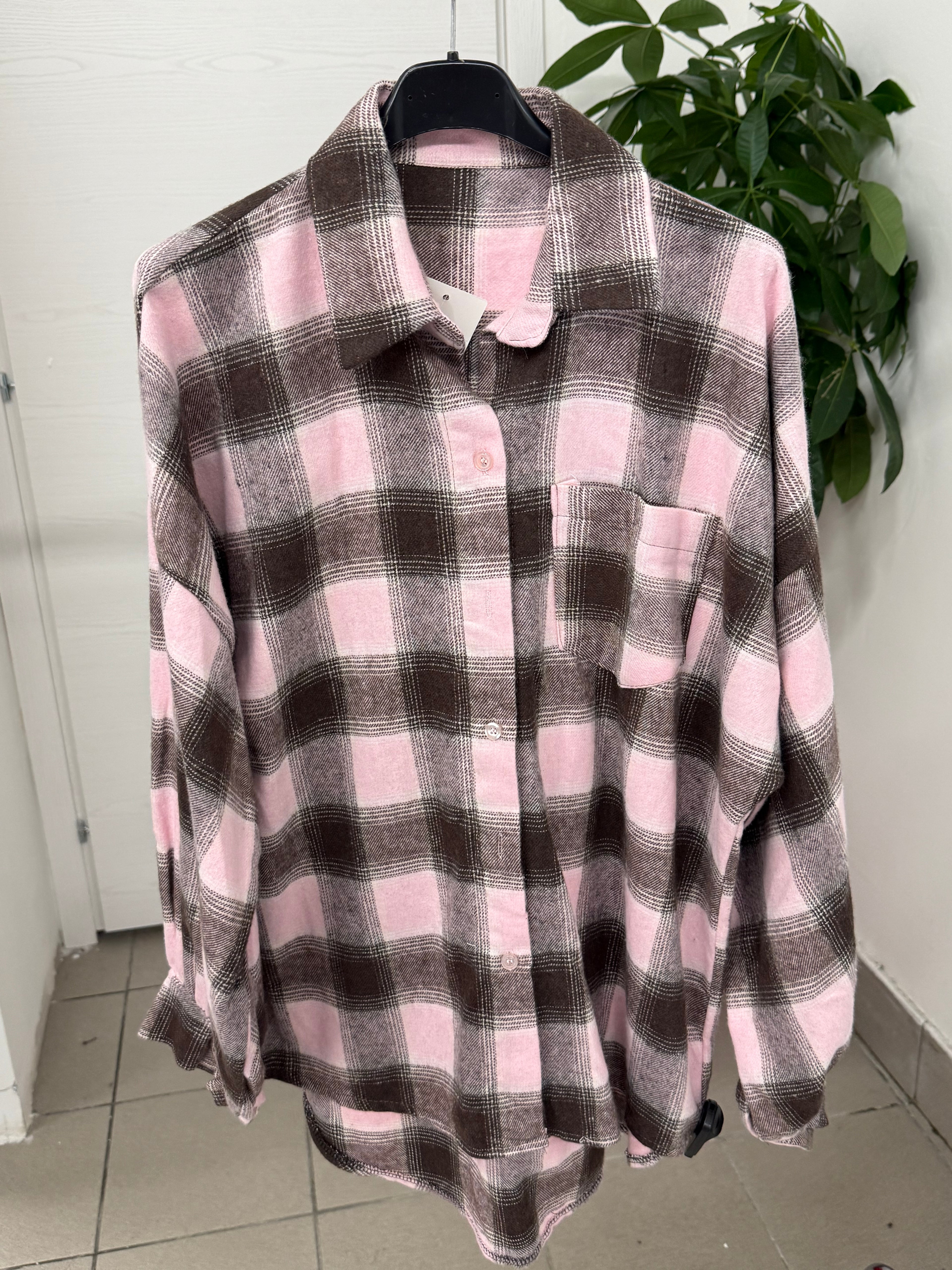 Camicia scozzese con taschino FGD MODA