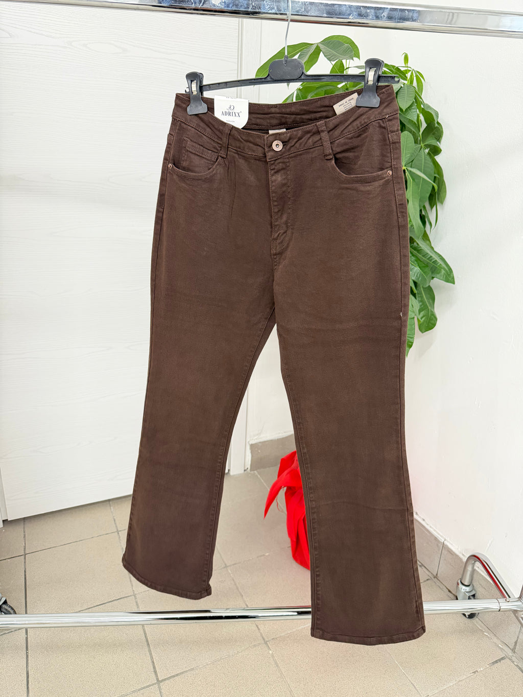 Jeans campana marrone JS1265 FGD MODA