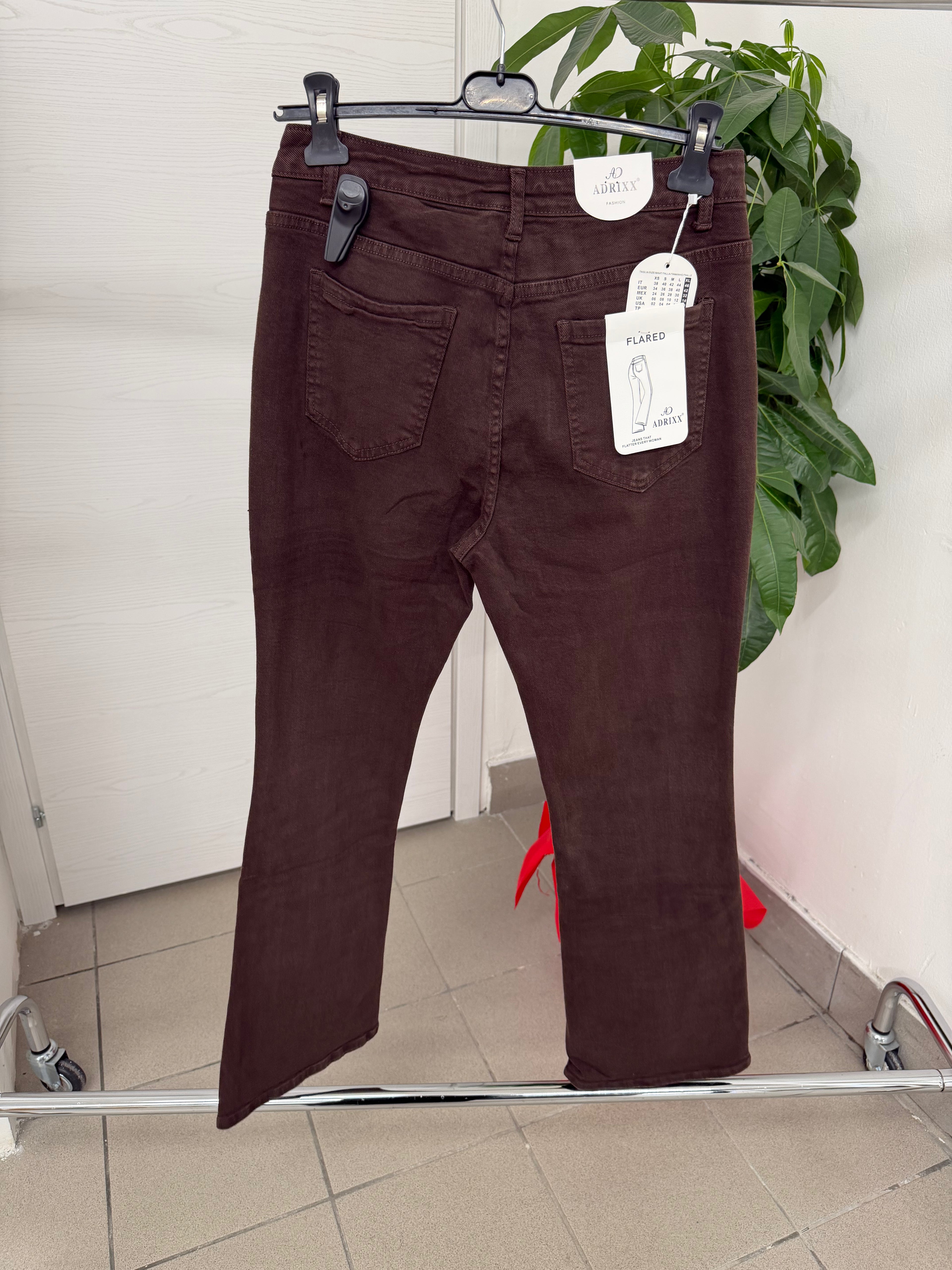Jeans campana marrone JS1265 FGD MODA