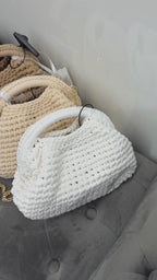Borsa Clutch a Uncinetto con Tracolla