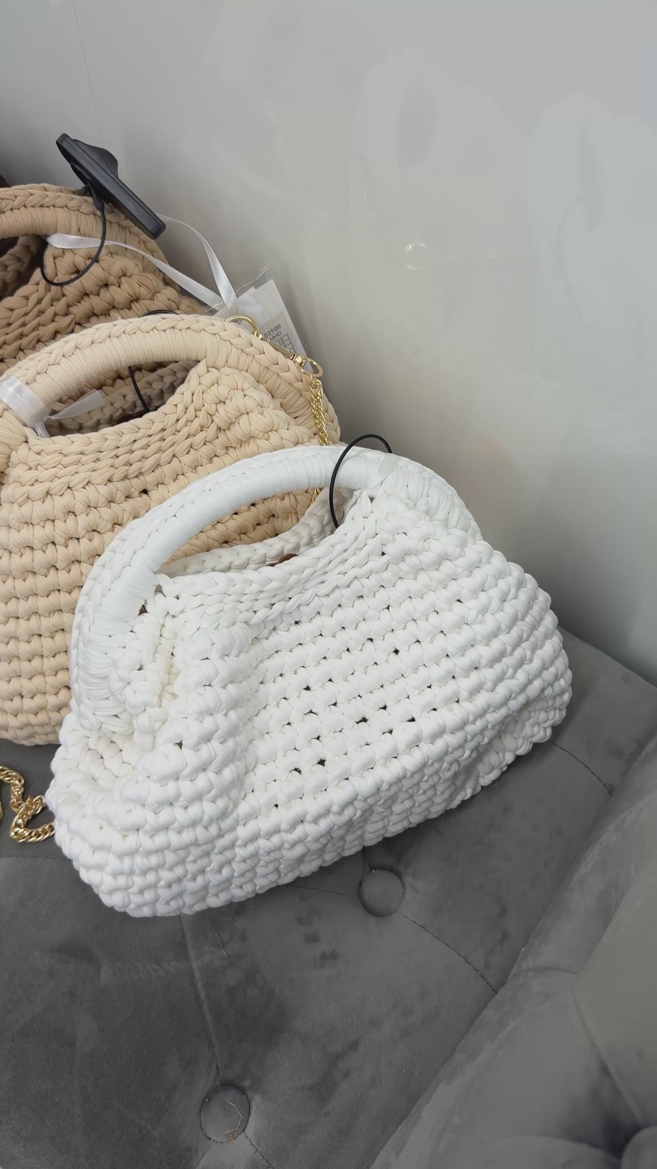 Borsa Clutch a Uncinetto con Tracolla